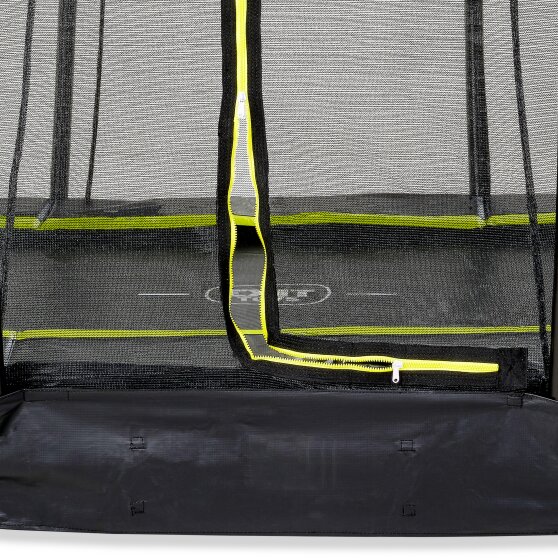 EXIT Silhouette ground trampoline 153x214cm with safety net - black