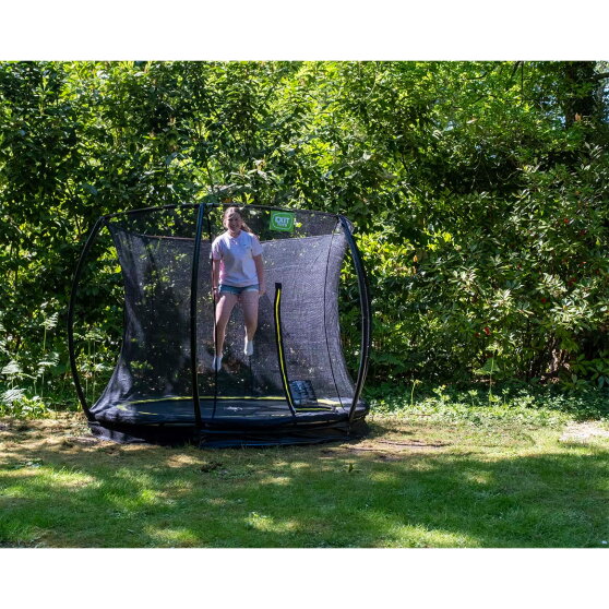 Trampolino elastico interrato EXIT Silhouette ø305cm con rete di sicurezza - rosa