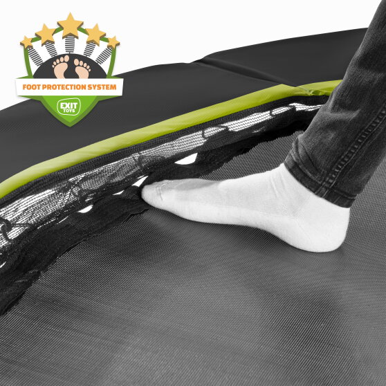 Trampolino elastico interrato sportivo EXIT Silhouette ø244cm - nero