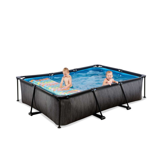 Piscina EXIT Black Wood 300x200x65cm con pompa filtro - nera