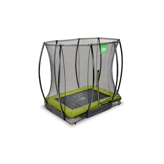 Trampolino elastico interrato EXIT Silhouette 153x214cm con rete di sicurezza - verde