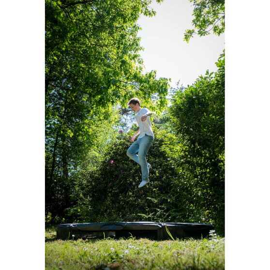 Trampolino elastico interrato sportivo EXIT Silhouette ø244cm - nero