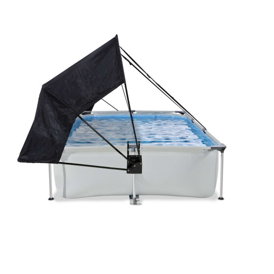 Piscina EXIT Soft Grey 300x200x65cm con pompa filtro e pensilina - grigio