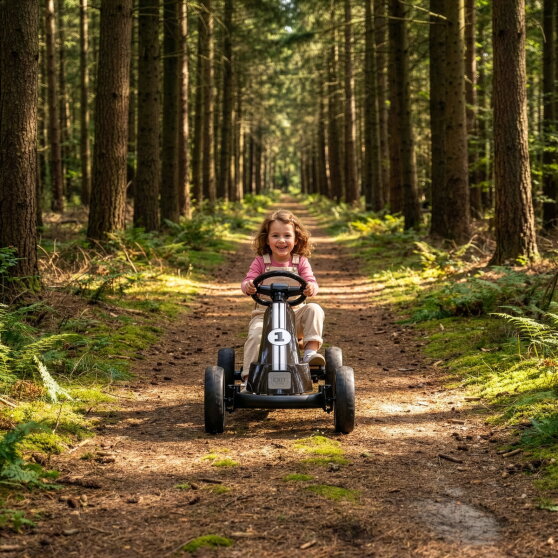 EXIT Foxy go-kart per bambini nero | go-kart a pedali da 2 anni