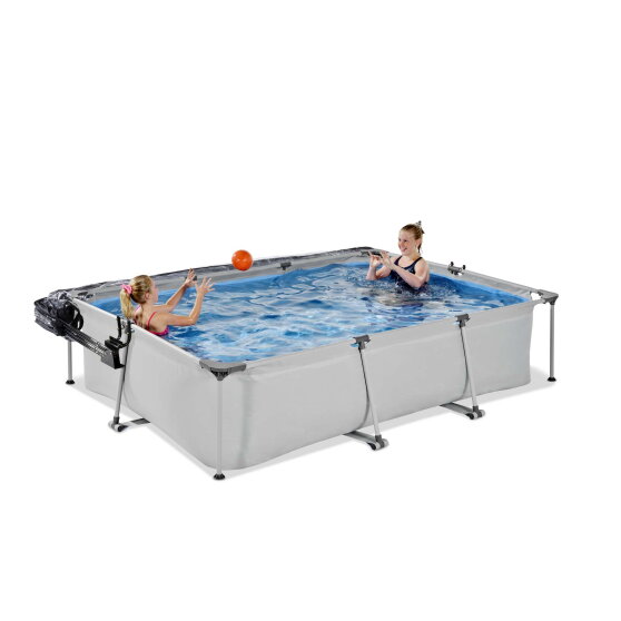 Piscina EXIT Soft Grey 300x200x65cm con pompa filtro e copertura - grigio