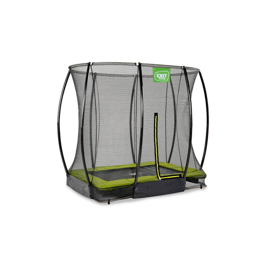 Trampolino elastico interrato EXIT Silhouette 153x214cm con rete di sicurezza - verde