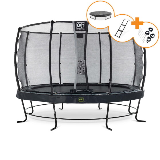 Trampolino elastico EXIT Elegant Premium set completo ø366cm - nero