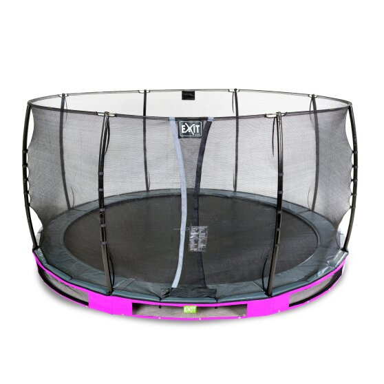 EXIT Elegant ground trampoline ø427cm with Economy safety net - purple