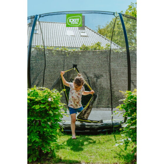 Trampolino elastico interrato EXIT Silhouette ø366cm con rete di sicurezza - nero