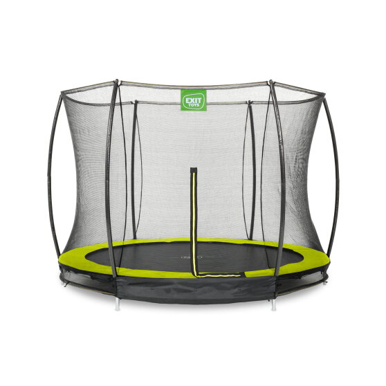 Trampolino elastico interrato EXIT Silhouette ø244cm con rete di sicurezza - verde