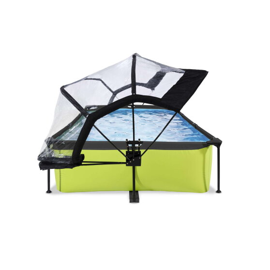 Piscina EXIT Lime 300x200x65cm con pompa filtro e copertura - verde