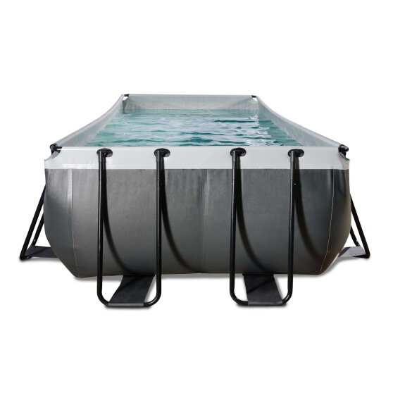 Piscina EXIT Black Leather 540x250x122cm con pompa filtro - nero