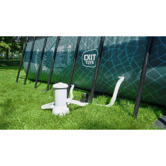 Piscina EXIT Stone 540x250x122cm con pompa filtro - grigia