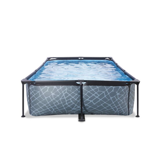 Piscina EXIT Stone 300x200x65cm con pompa filtro - grigia
