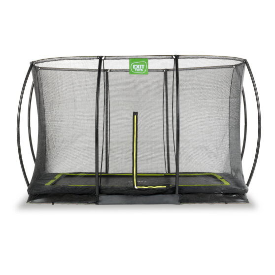 Trampolino elastico interrato EXIT Silhouette 244x366cm con rete di sicurezza - nero