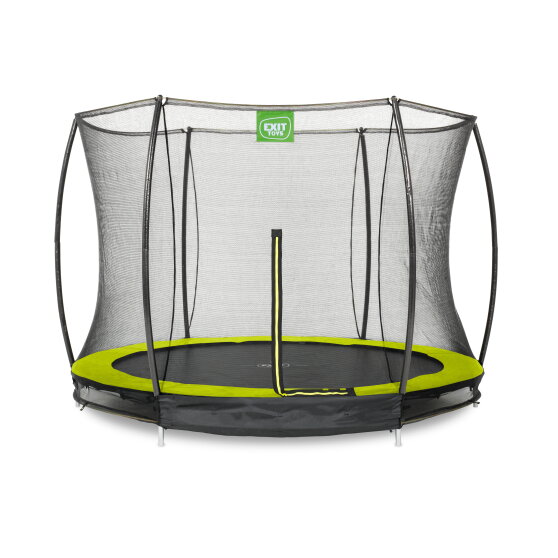 Trampolino elastico interrato EXIT Silhouette ø305cm con rete di sicurezza - verde