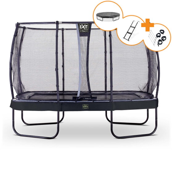 Trampolino elastico EXIT Elegant Premium set completo 244x427cm - nero