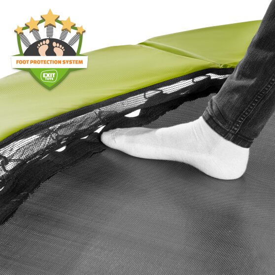 EXIT Silhouette ground trampoline ø183cm with safety net - green