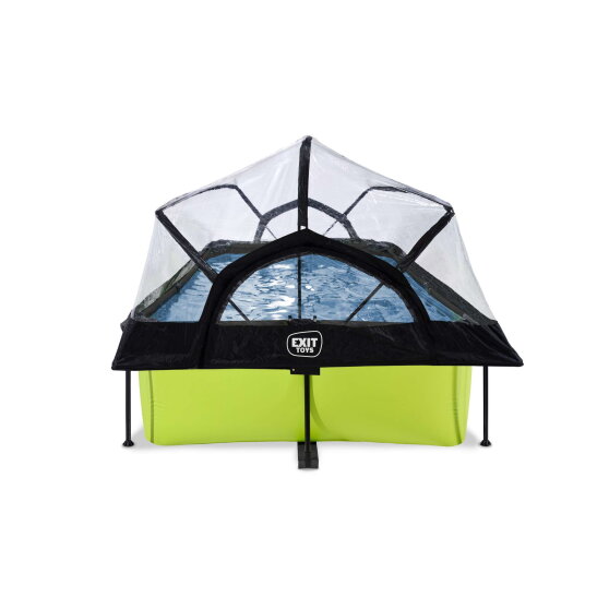 Piscina EXIT Lime 220x150x65cm con pompa filtro e copertura - verde