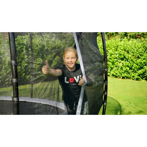 EXIT Elegant ground trampoline ø427cm with Economy safety net - purple