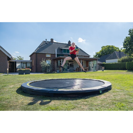 Trampolino elastico interrato sportivo EXIT Silhouette ø366cm - nero
