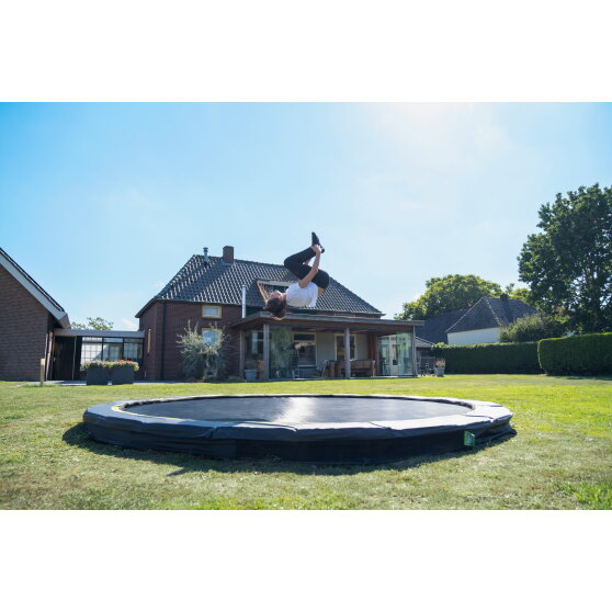 Trampolino elastico interrato sportivo EXIT Silhouette ø427cm - nero
