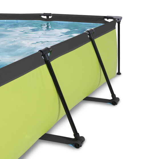 Piscina EXIT Lime 300x200x65cm con pompa filtro e copertura - verde