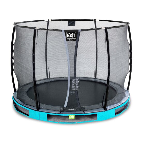 EXIT Elegant Premium ground trampoline ø305cm with Deluxe safety net - blue
