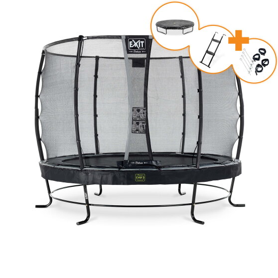 Trampolino elastico EXIT Elegant Premium set completo ø305cm - nero