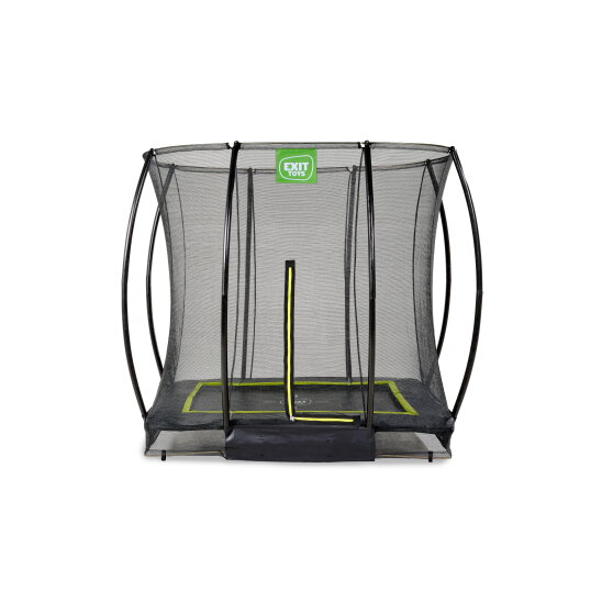 Trampolino elastico interrato EXIT Silhouette 153x214cm con rete di sicurezza - nero