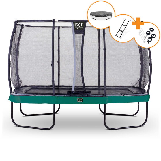 Trampolino elastico EXIT Elegant Premium set completo 244x427cm - verde