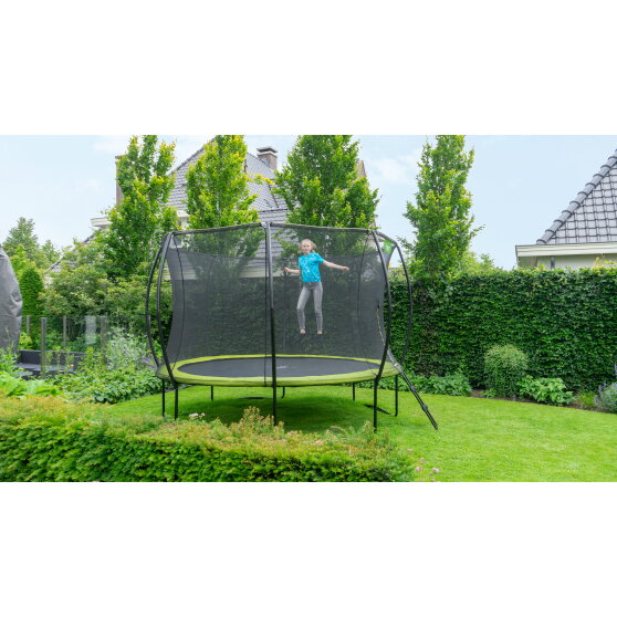 Trampolino elastico EXIT Silhouette ø427cm - verde + kit di accessori gratuito