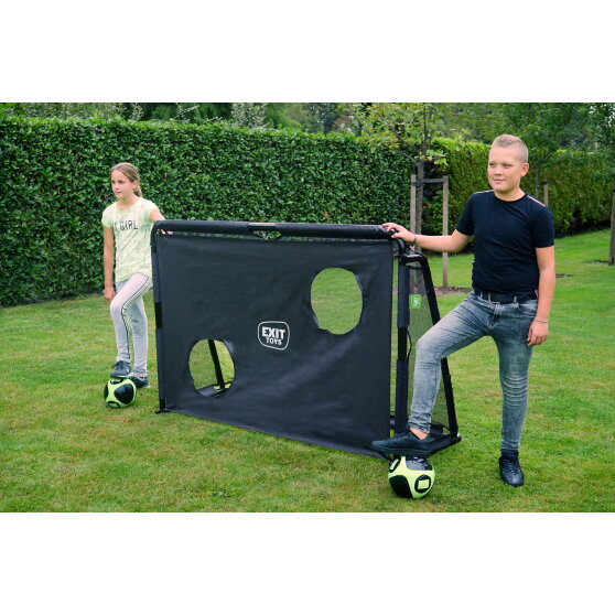 Porta da calcio in acciaio EXIT Maestro 180x120cm - nera