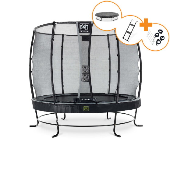 Trampolino elastico EXIT Elegant Premium set completo ø253cm - nero