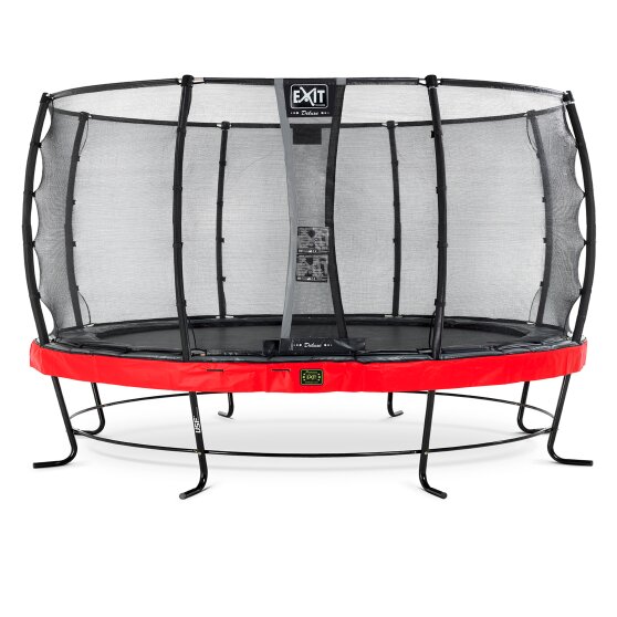EXIT Elegant Premium trampoline ø427cm with Deluxe safetynet - red
