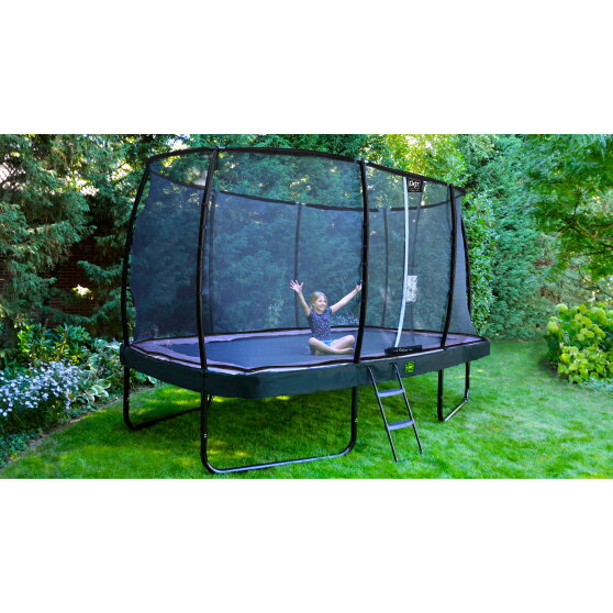 Trampolino elastico EXIT Elegant Premium set completo 214x366cm - nero