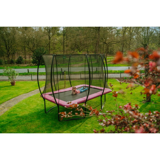Trampolino elastico EXIT Silhouette 244x366cm - rosa