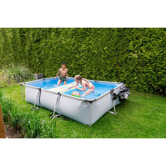 Piscina EXIT Soft Grey 300x200x65cm con pompa filtro - grigia