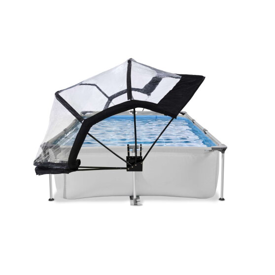 Piscina EXIT Soft Grey 300x200x65cm con pompa filtro e copertura - grigio