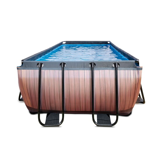 Piscina EXIT Wood 540x250x122cm con pompa filtro - marrone
