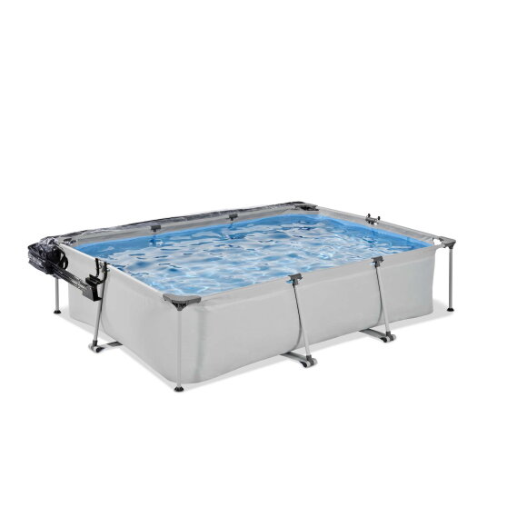 Piscina EXIT Soft Grey 300x200x65cm con pompa filtro e copertura - grigio