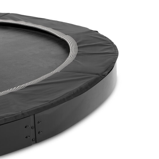 Trampolino elastico sportivo a livello del suolo EXIT InTerra &oslash;366cm - nero