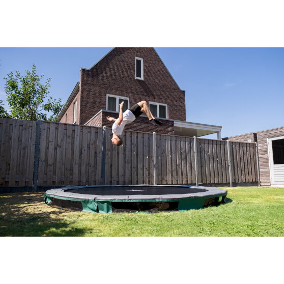 Trampolino elastico interrato sportivo EXIT Elegant ø305cm - verde