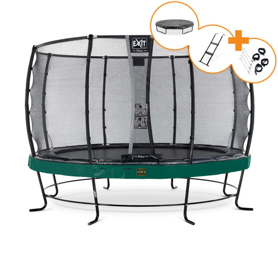 Trampolino elastico EXIT Elegant Premium set completo ø366cm - verde