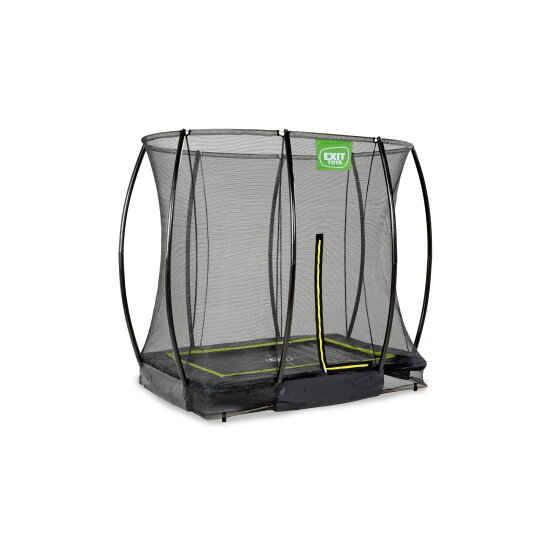 Trampolino elastico interrato EXIT Silhouette 153x214cm con rete di sicurezza - nero