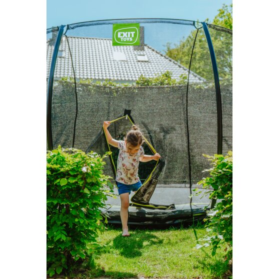 EXIT Silhouette ground trampoline ø366cm with safety net - black