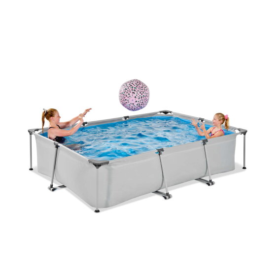 Piscina EXIT Soft Grey 300x200x65cm con pompa filtro - grigia