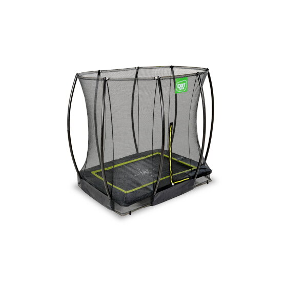 Trampolino elastico interrato EXIT Silhouette 153x214cm con rete di sicurezza - nero
