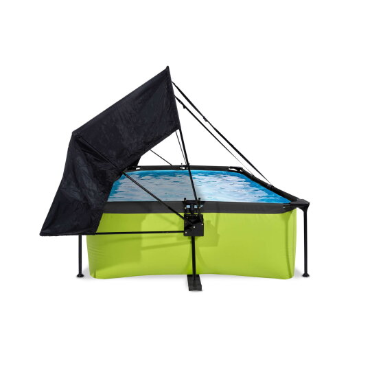 Piscina EXIT Lime 220x150x65cm con pompa filtro e pensilina - verde