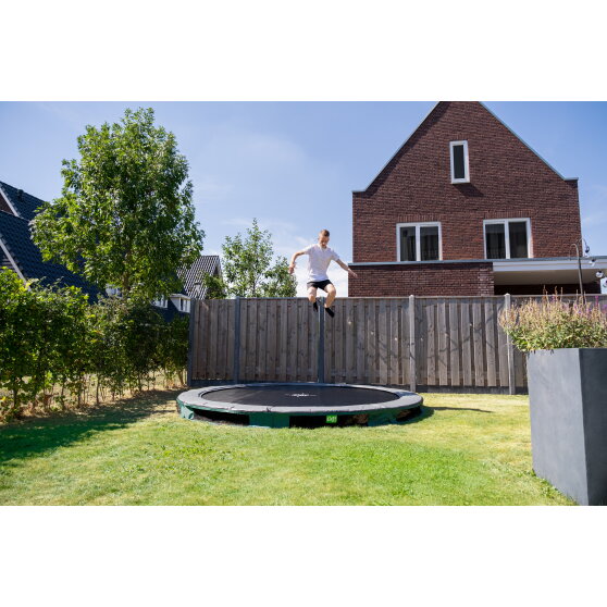 Trampolino elastico interrato sportivo EXIT Elegant ø305cm - verde
